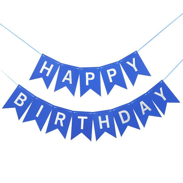 Birthday Party Supplies Paper Happy Birthday Flag Bunting Simple Style