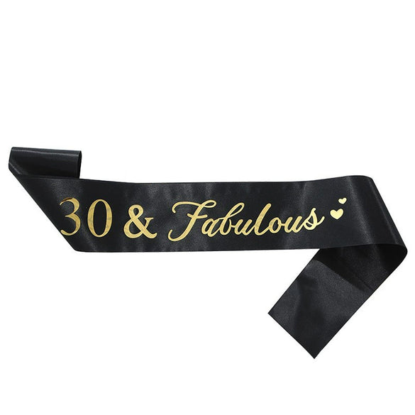 Birthday Ribbon Shoulder Strap Belt Sardine Material Printing Process