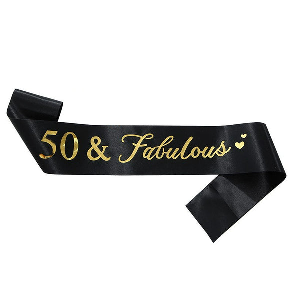 Birthday Ribbon Shoulder Strap Belt Sardine Material Printing Process
