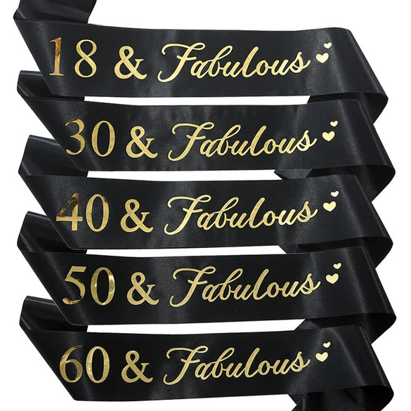 Birthday Ribbon Shoulder Strap Belt Sardine Material Printing Process