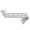 Birthday Shoulder Strap Dress Up Satin Cloth Bronzing Printing Ribbon Belt Galloon
