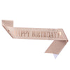 Birthday Shoulder Strap Dress Up Satin Cloth Bronzing Printing Ribbon Belt Galloon