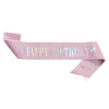 Birthday Shoulder Strap Dress Up Satin Cloth Bronzing Printing Ribbon Belt Galloon