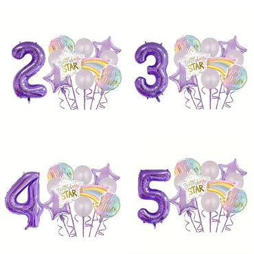 Birthday Simple Style Classic Style Letter Star Aluminum Film Birthday Balloons