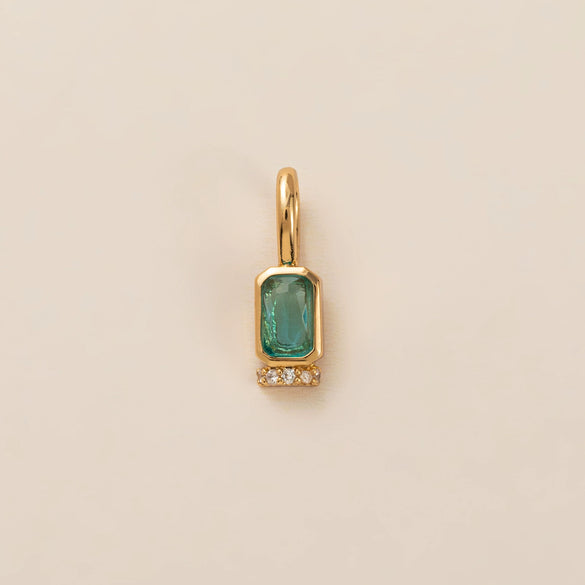 Birthstone Pendant Copper Geometric Electroplating