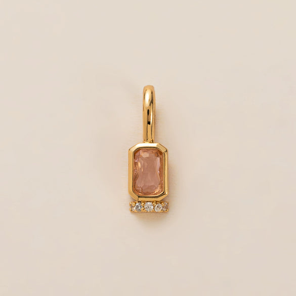 Birthstone Pendant Copper Geometric Electroplating