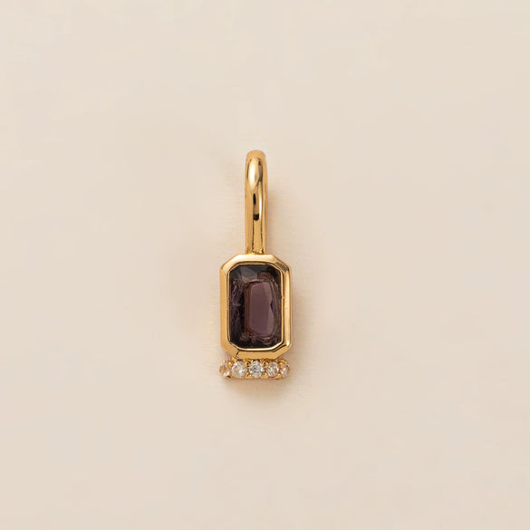 Birthstone Pendant Copper Geometric Electroplating