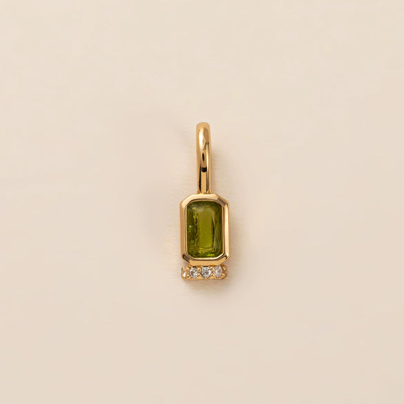 Birthstone Pendant Copper Geometric Electroplating