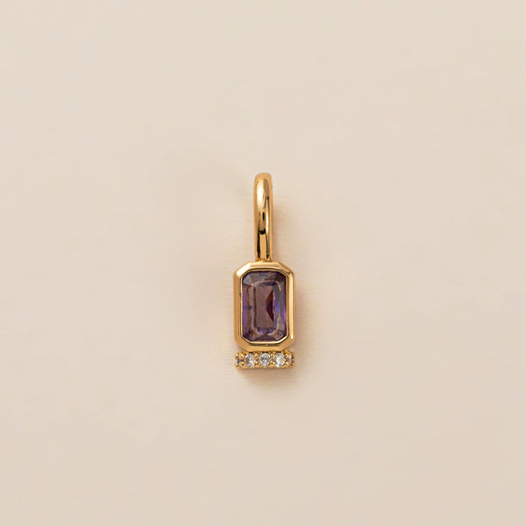 Birthstone Pendant Copper Geometric Electroplating