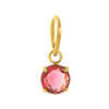 Birthstone Pendant Stainless Steel Geometric Crystal Electroplating Necklace
