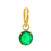 Birthstone Pendant Stainless Steel Geometric Crystal Electroplating Necklace