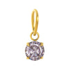 Birthstone Pendant Stainless Steel Geometric Crystal Electroplating Necklace