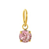 Birthstone Pendant Stainless Steel Geometric Crystal Electroplating Necklace