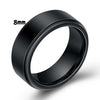 Black And Gold Brushed Tungsten Steel Geometric Ring Electroplated Unisex Fashion Jewelry Wholesale