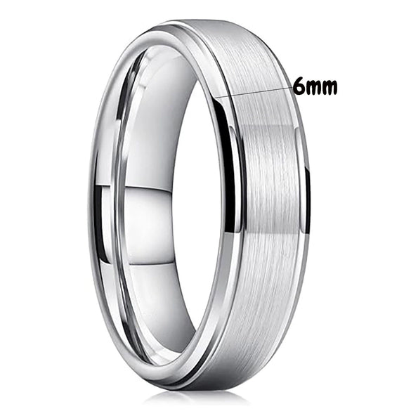 Black And Gold Brushed Tungsten Steel Geometric Ring Electroplated Unisex Fashion Jewelry Wholesale