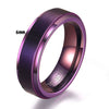 Black And Gold Brushed Tungsten Steel Geometric Ring Electroplated Unisex Fashion Jewelry Wholesale