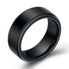 Black Brushed Tungsten Steel Geometric Ring For Men And Unisex Fashion Electroplated Jewelry Accessory
