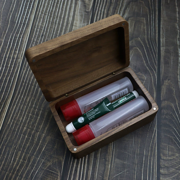Black Walnut Solid Wood Rectangular Storage Box Exquisite Wooden Jewelry And Postcard Collection Packaging Gift Box