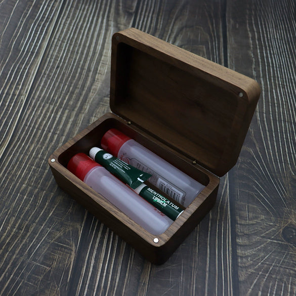 Black Walnut Solid Wood Rectangular Storage Box Exquisite Wooden Jewelry And Postcard Collection Packaging Gift Box