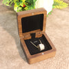 Black Walnut Wood Jewelry Packaging Box With Flannel Lining For Bracelet Necklace And Small Pendant