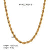 Blade Stainless Steel Clavicle Chain Jewelry 18K Gold Plated For Women