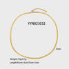 Blade Stainless Steel Clavicle Chain Jewelry 18K Gold Plated For Women
