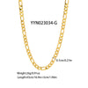 Blade Stainless Steel Clavicle Chain Jewelry 18K Gold Plated For Women