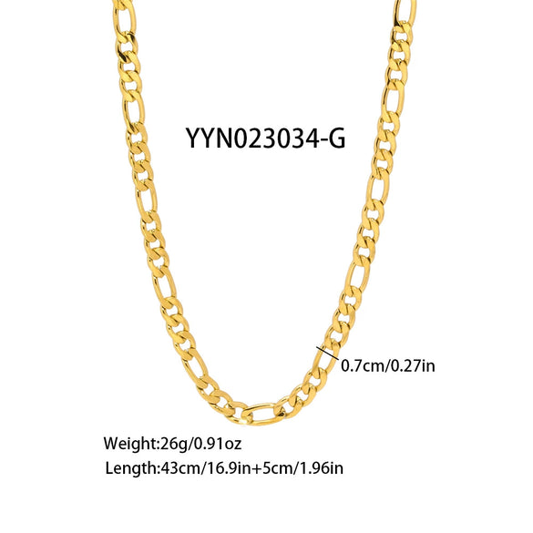 Blade Stainless Steel Clavicle Chain Jewelry 18K Gold Plated For Women