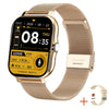 Bluetooth Calling Sports Smart Watch With Silicone Strap Square Ips Touch Screen Life Waterproof For Men Women Teens