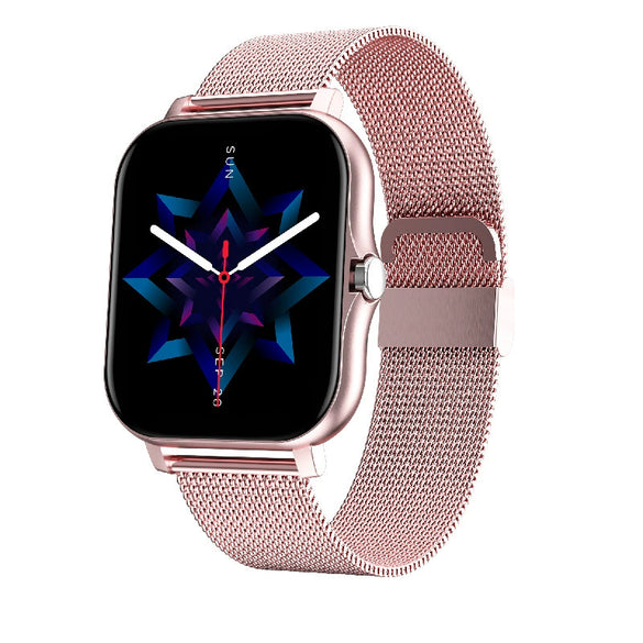 Bluetooth Calling Sports Smart Watch With Silicone Strap Square Ips Touch Screen Life Waterproof For Men Women Teens