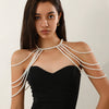 Body Chain Jewelry Plastic Geometric Imitation Pearl Tassel Electroplating For Women