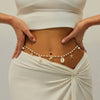 Body Chain Metal Imitation Pearl Conch Starfish Scallop Shell For Women