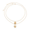 Body Chain Metal Starfish Fan Shell Pendant For Female Casual Style