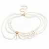 Body Chain Plastic Imitation Pearl Hollow Tassel Multi Layer For Women