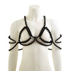Body Chain Plastic Imitation Pearl Hollow Tassel Multi Layer For Women
