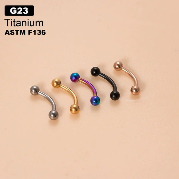 Body Jewelry Piercing Jewelry Titanium Alloy Geometric Cshaped Horseshoe Ring Inlaid Zircon