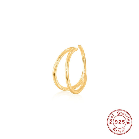 Body Piercing Cartilage Jewelry Nose Ring Ear Clip Earrings 925 Sterling Silver Geometric Style Real Gold Plated Environmental Protection Electroplated