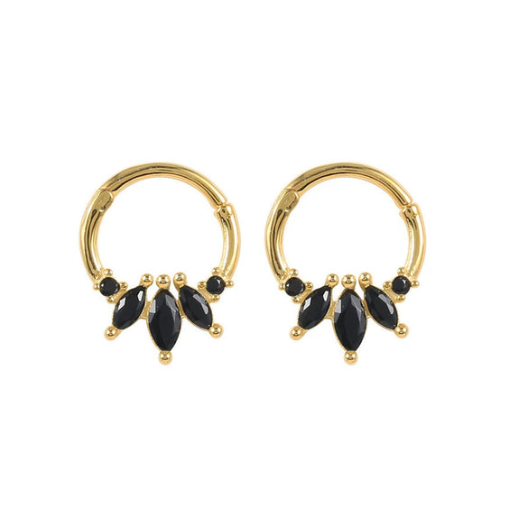 Body Piercing Jewelry Silver Needle Copper Diamond U Shape Geometric Style For Women