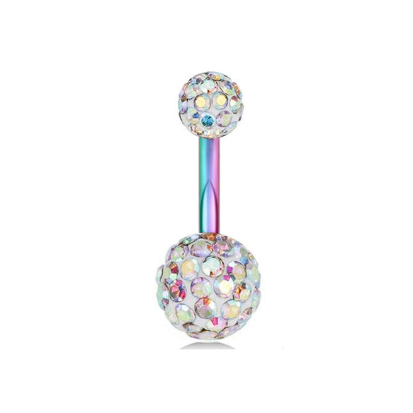 Body Piercing Jewelry Stainless Steel Drill Ball Set Navel Nail With Seiko Treatment