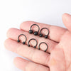 Body Piercing Jewelry Stainless Steel Geometric C Rod Ring With Color Retention Vacuum Treatment