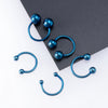 Body Piercing Jewelry Stainless Steel Geometric C Rod Ring With Color Retention Vacuum Treatment
