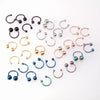 Body Piercing Jewelry Stainless Steel Geometric C Rod Ring With Color Retention Vacuum Treatment