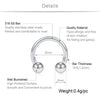 Body Piercing Jewelry Stainless Steel Geometric Cshaped Horseshoe Ring Electroplated