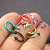 Body Piercing Jewelry Stainless Steel Geometric Cshaped Horseshoe Ring Electroplated