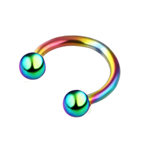Body Piercing Jewelry Stainless Steel Geometric Cshaped Horseshoe Ring Electroplated
