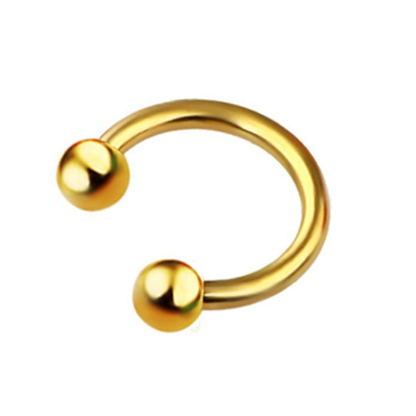 Body Piercing Jewelry Stainless Steel Geometric Cshaped Horseshoe Ring Electroplated