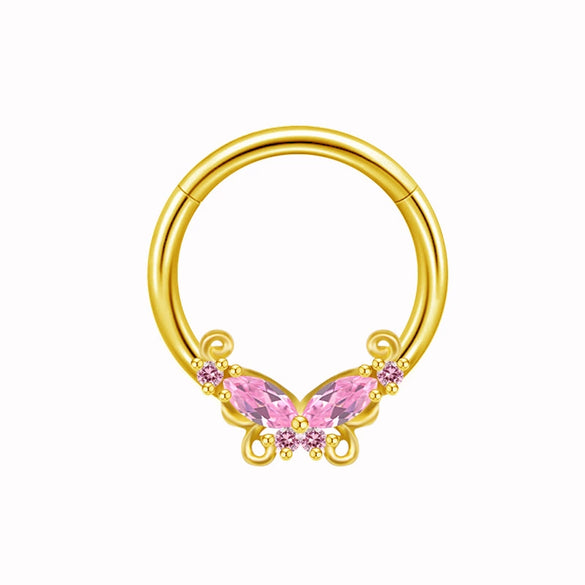 Body Piercing Jewelry Stainless Steel Heart Shape Electroplating Nipple Ring