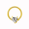 Body Piercing Jewelry Stainless Steel Heart Shape Electroplating Nipple Ring