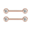 Body Piercing Jewelry Stainless Steel Star Pattern Frosted Drill Ball Nipple Ring Nipple Barbell Electroplated