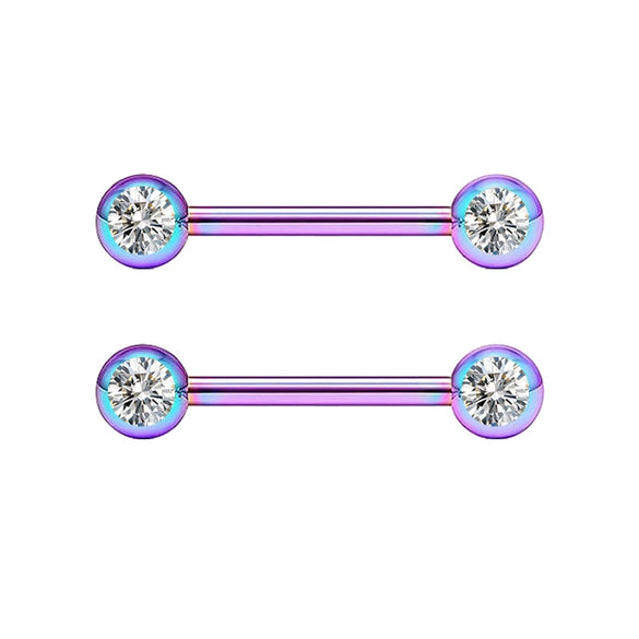 Body Piercing Jewelry Stainless Steel Star Pattern Frosted Drill Ball Nipple Ring Nipple Barbell Electroplated